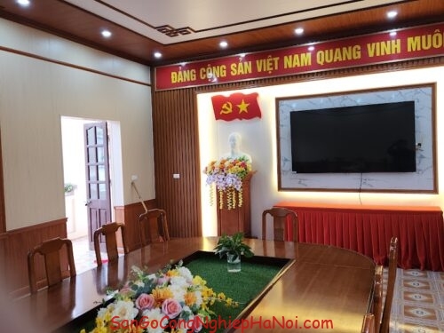 thi công trần và vách nano cho tường học